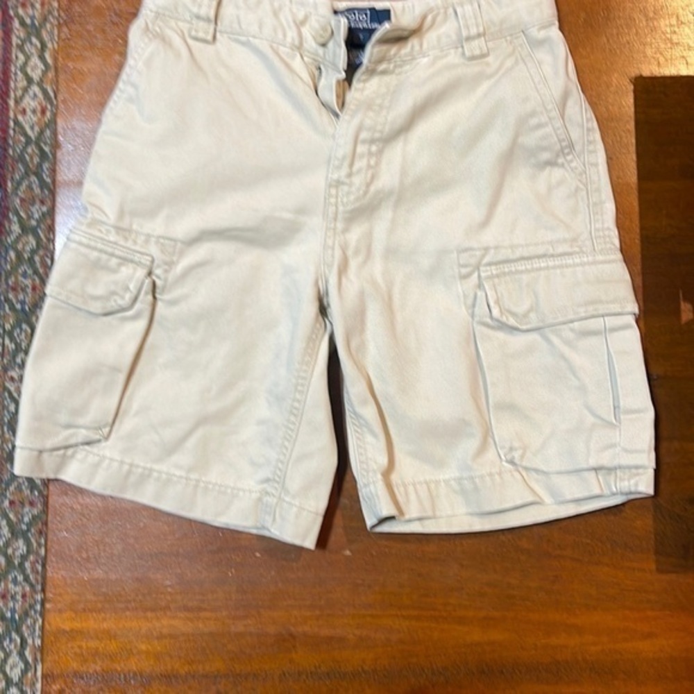Ralph Lauren Tan Cargo Shorts Casual Style